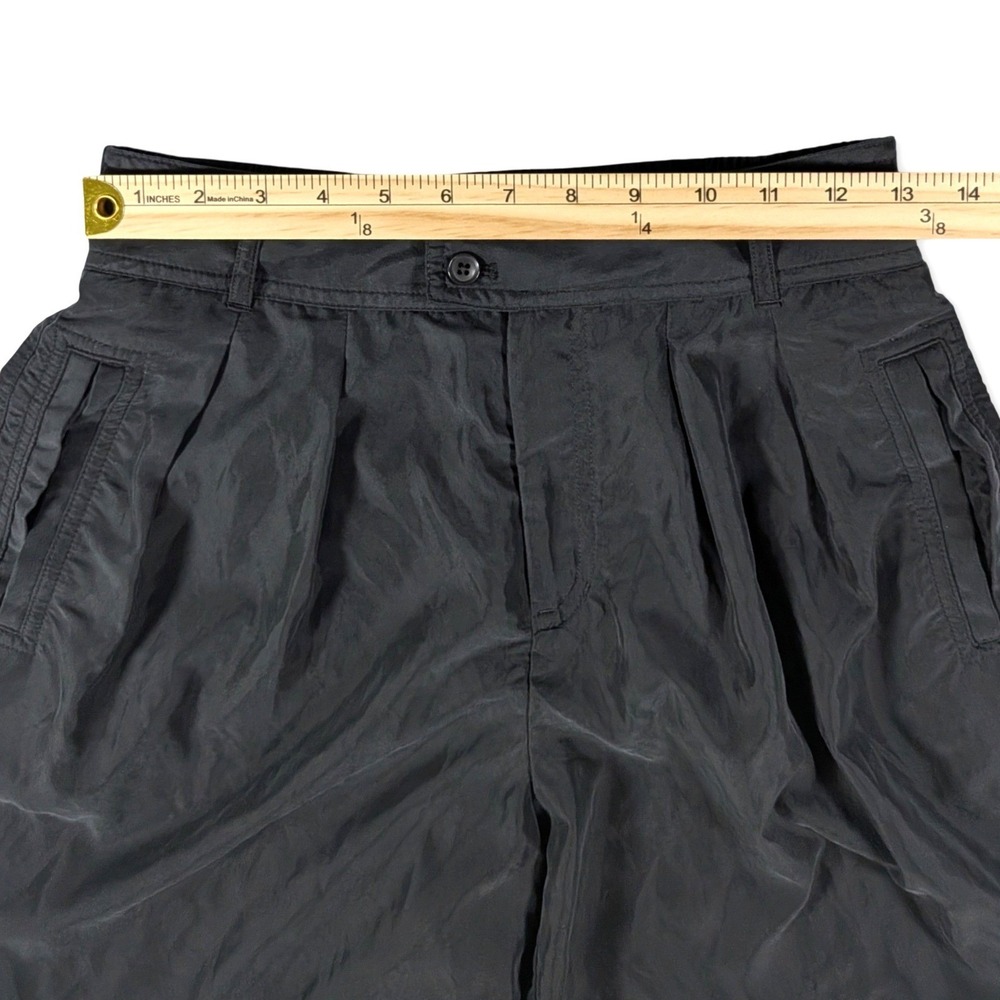 By Anthropologie Pleated Long Shorts Black High Rise Modal Size 2 - Picture 14 of 16